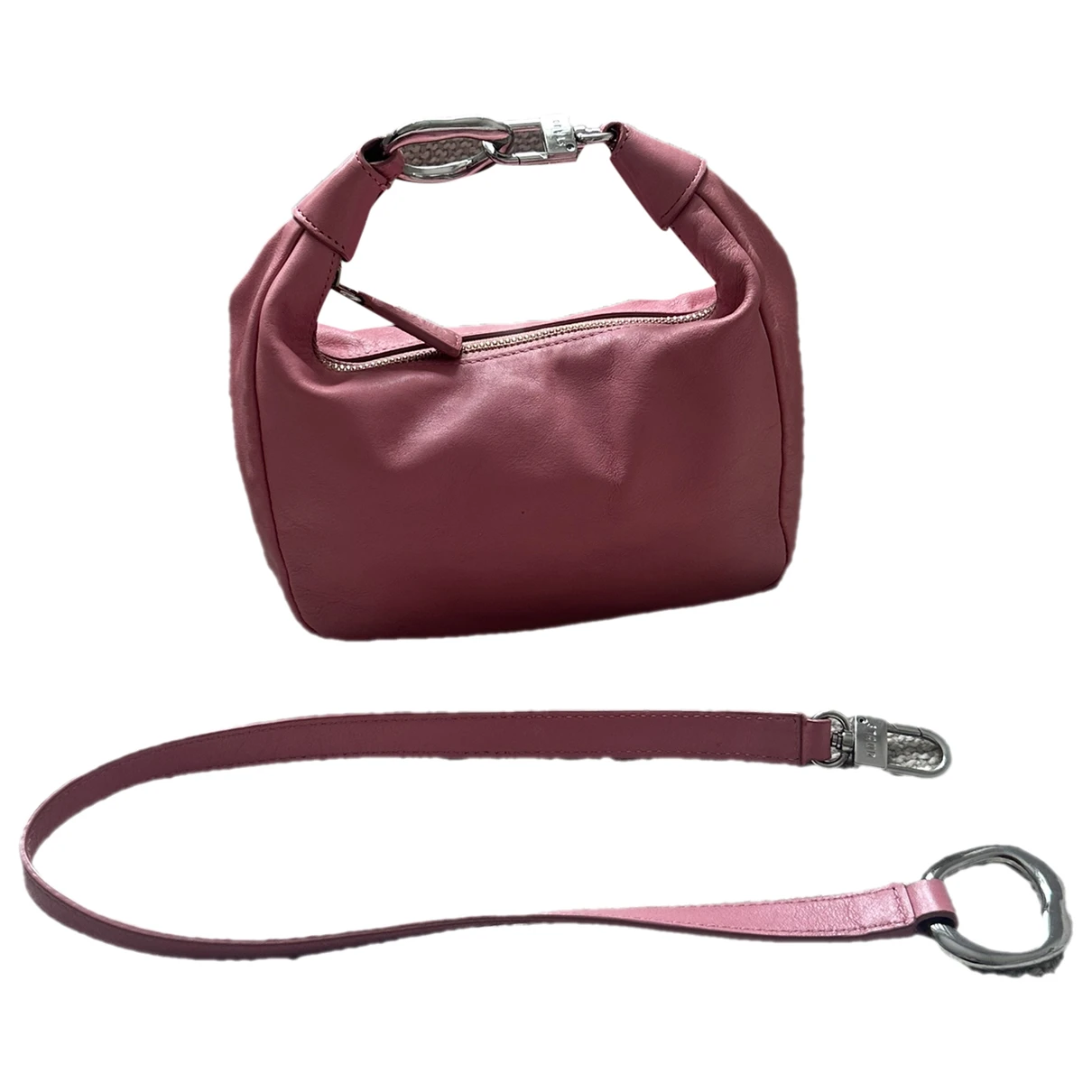 Pre-owned Staud Leather Handbag In Pink