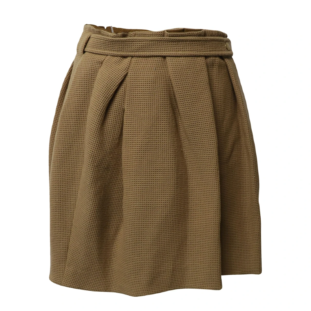 Pre-owned Kenzo Wool Skirt In Ecru