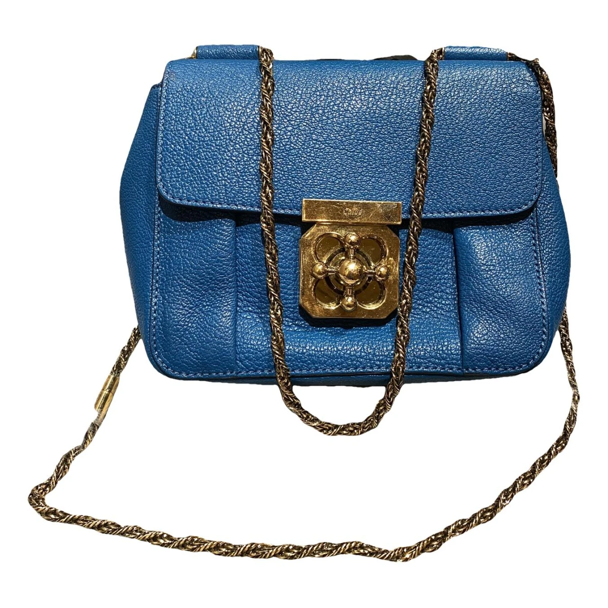 Pre-owned Chloé Elsie Leather Handbag In Blue