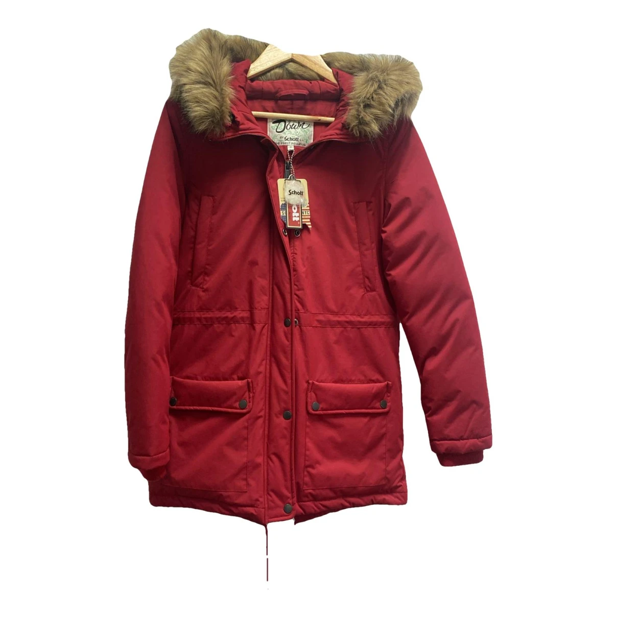 Pre-owned Schott Parka In Red