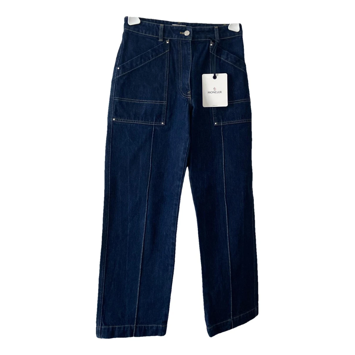 Pre-owned Moncler Straight Jeans In Blue