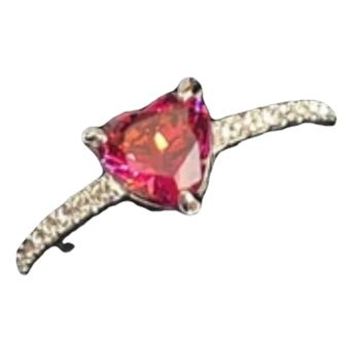 Pre-owned Swarovski Crystal Ring In Pink