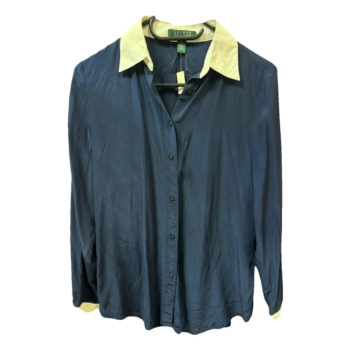 Pre-owned Lauren Ralph Lauren Silk Shirt In Blue