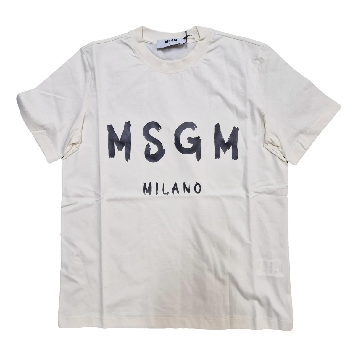 Pre-owned Msgm T-shirt In Ecru