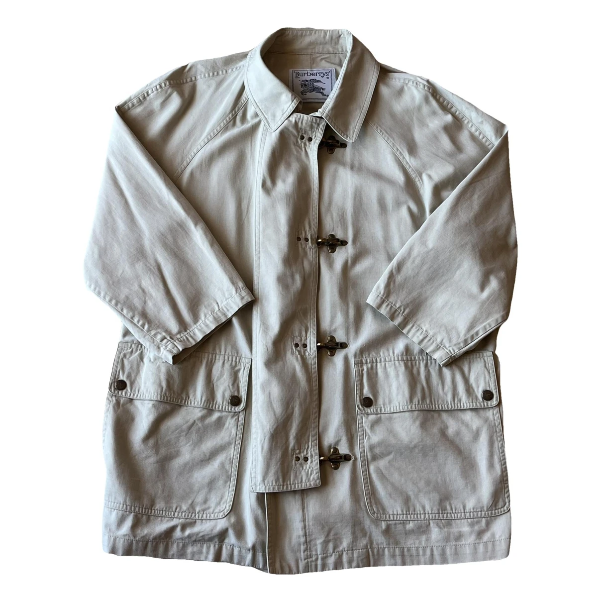 Pre-owned Burberry Dufflecoat In White