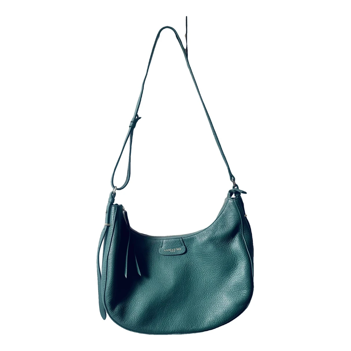 Pre-owned Lancaster Leather Handbag In Green