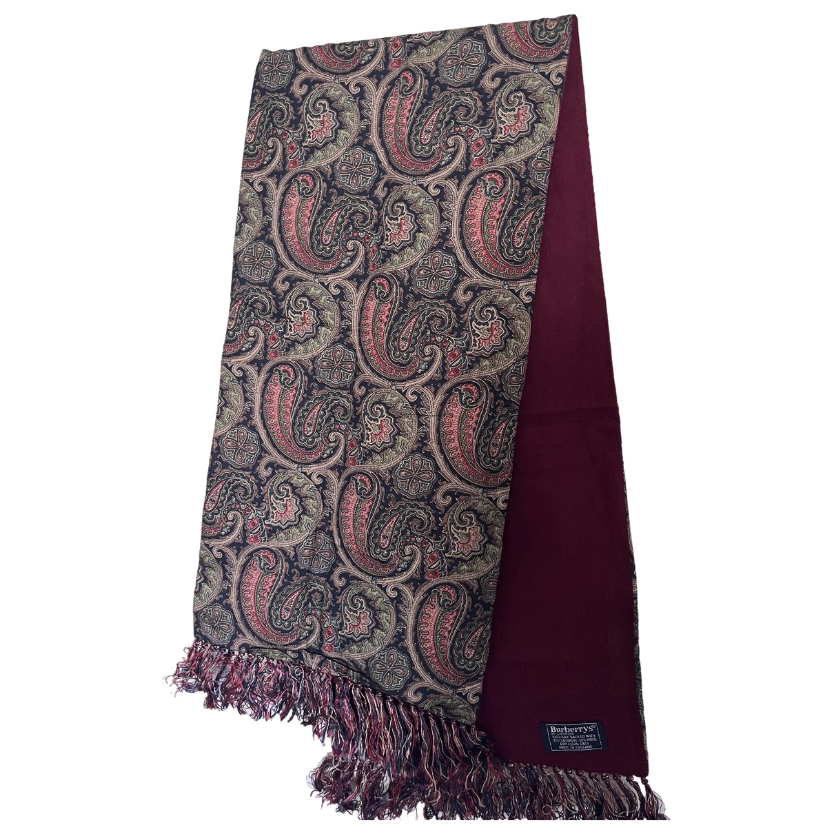 Pre-owned Burberry Scarf In Burgundy