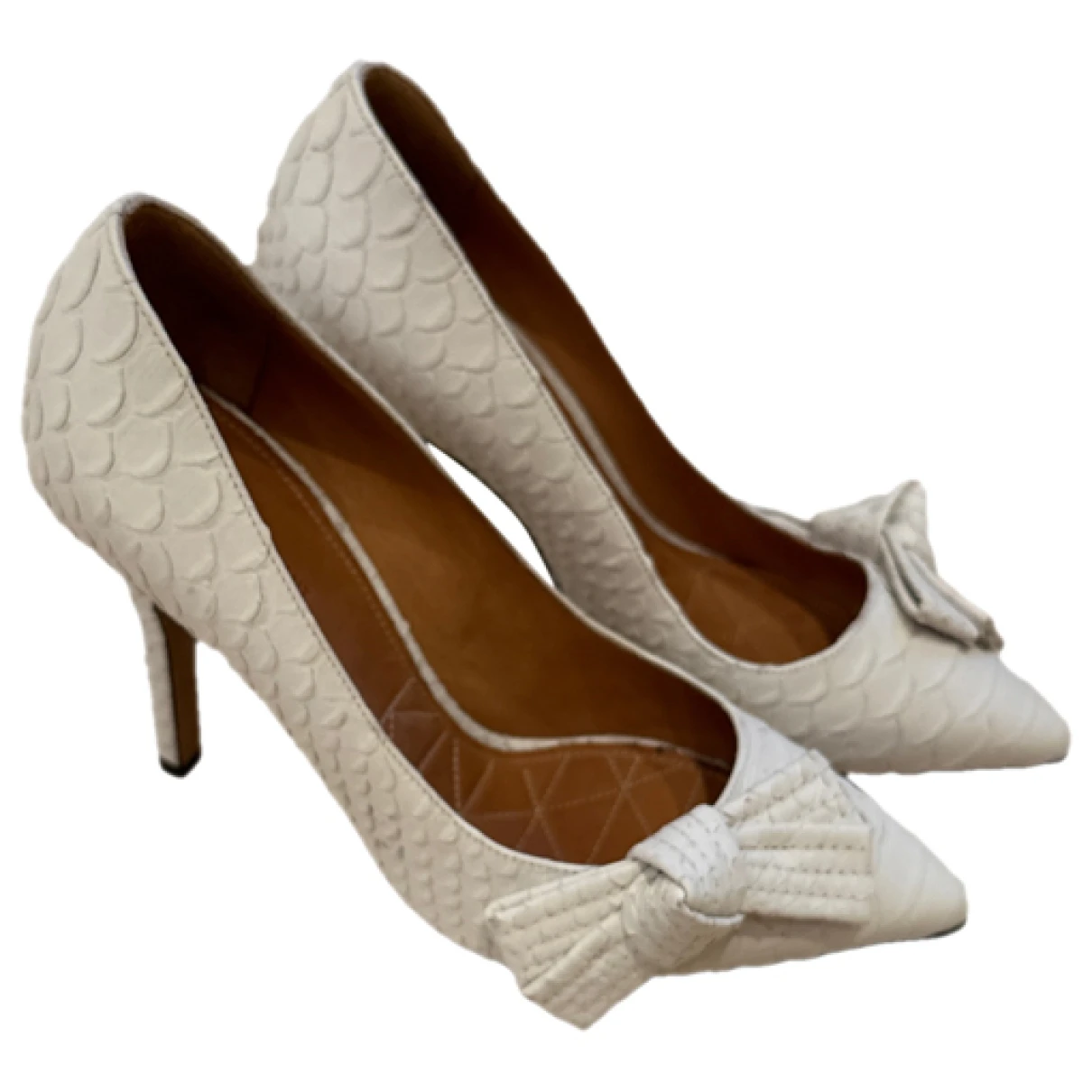 Pre-owned Isabel Marant Leather Heels In White