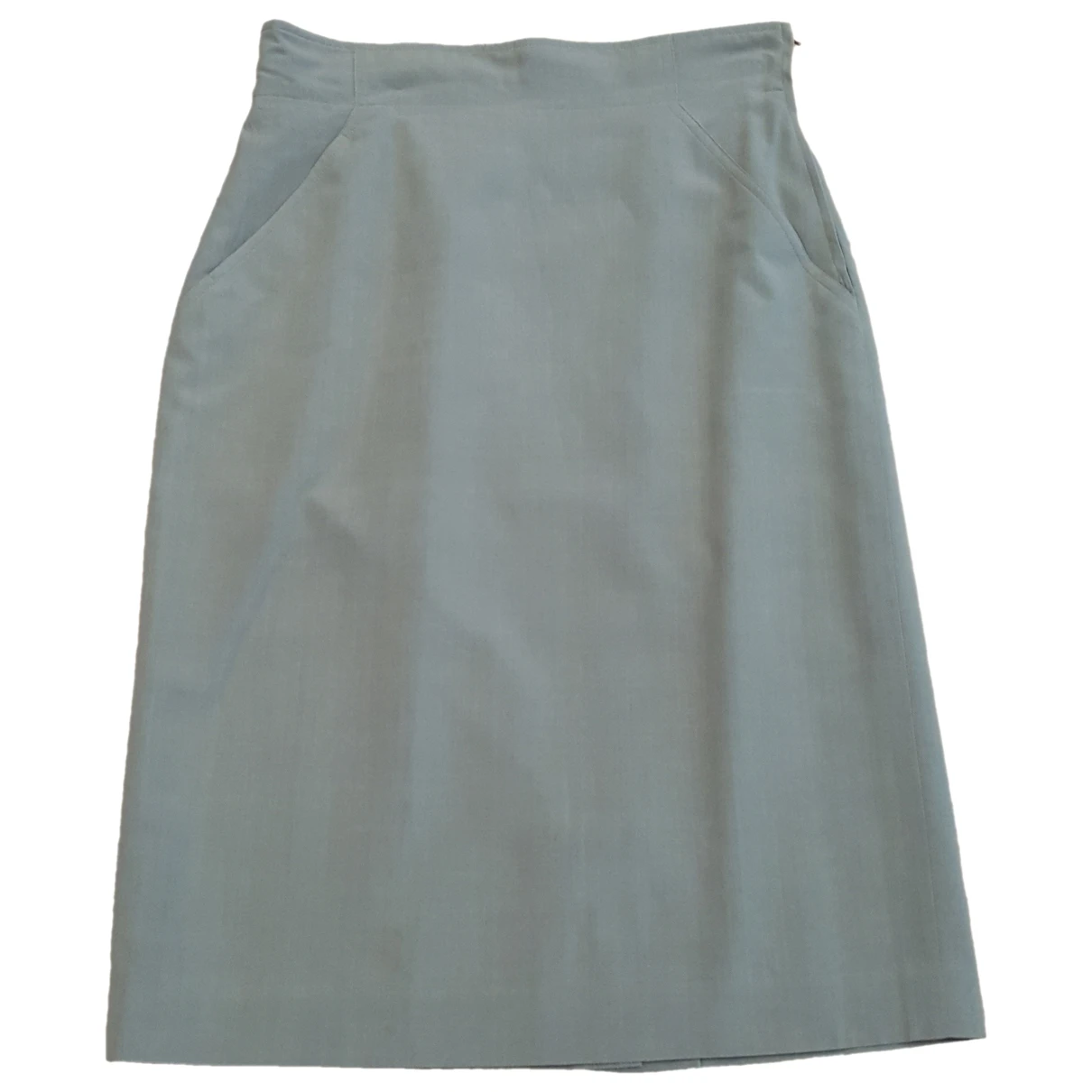 Pre-owned Max Mara Silk Skirt Suit In Khaki