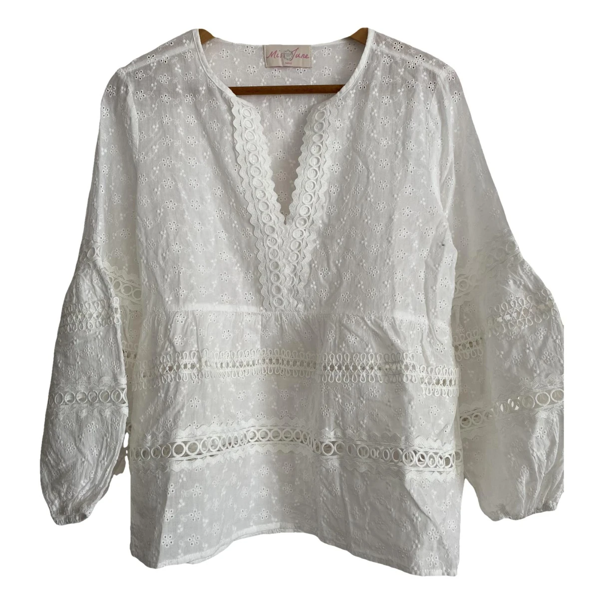 Pre-owned Miss June Blouse In White