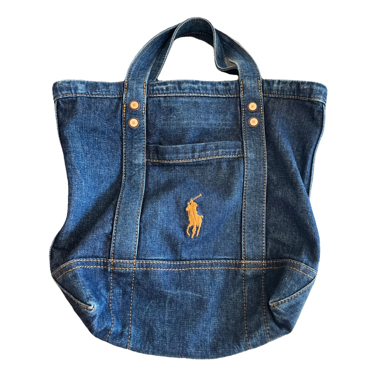 Pre-owned Polo Ralph Lauren Handbag In Blue