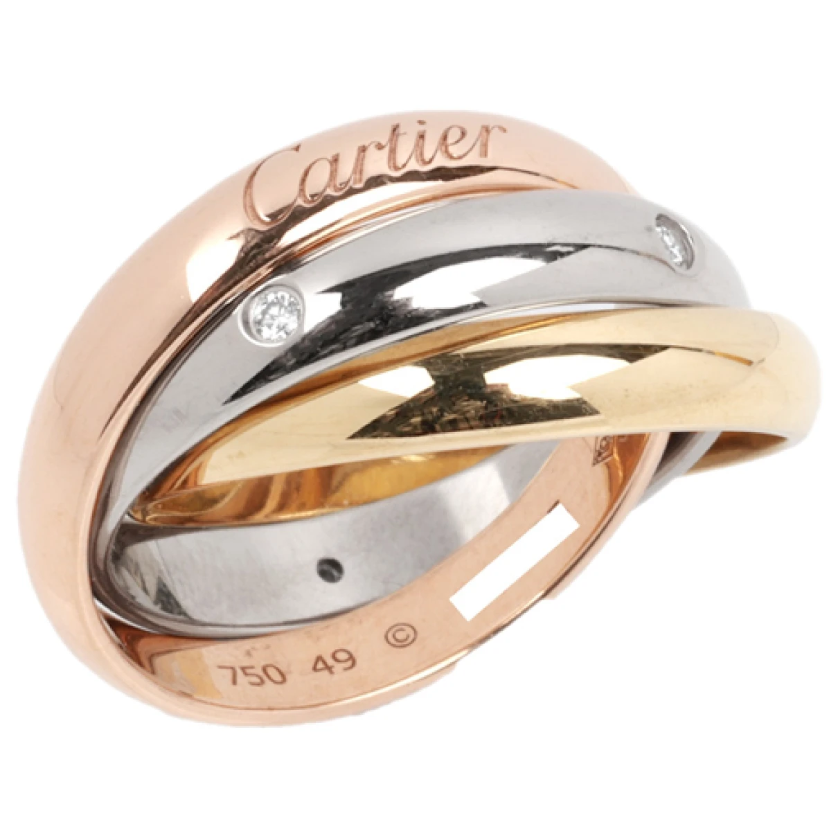 jewellery Cartier rings Trinity for Female Yellow gold 49 EU. Used condition