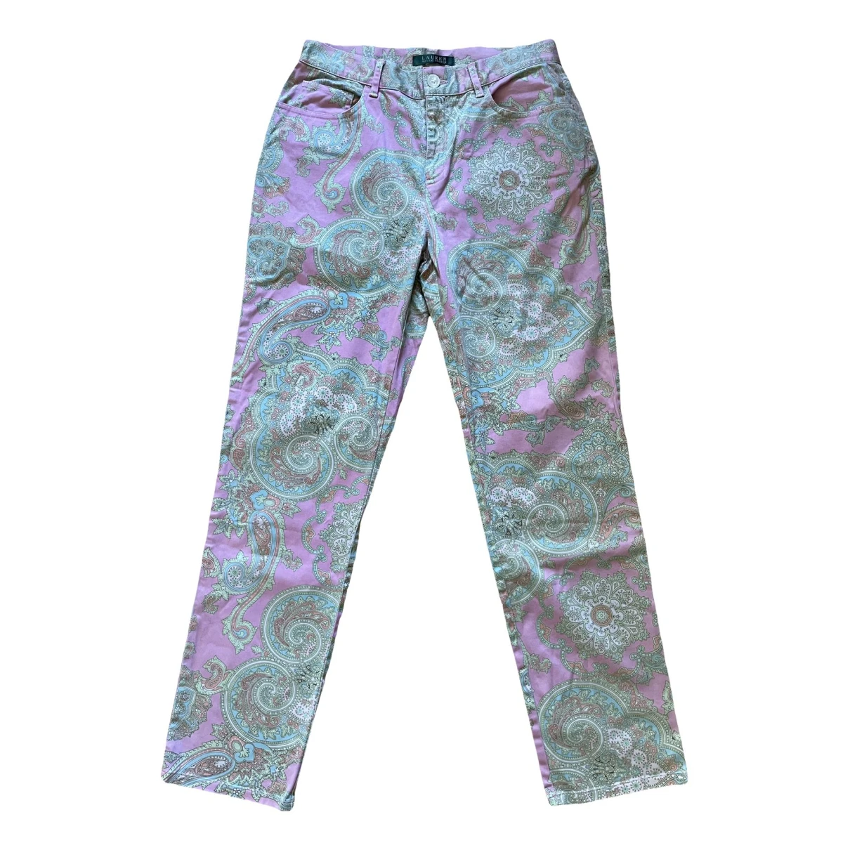Pre-owned Lauren Ralph Lauren Straight Pants In Multicolour