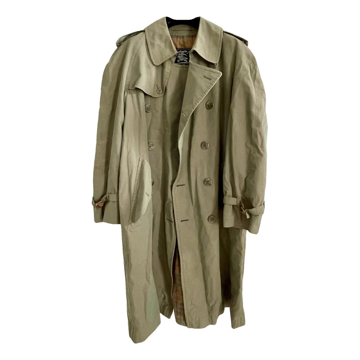 Pre-owned Burberry Peacoat In Green