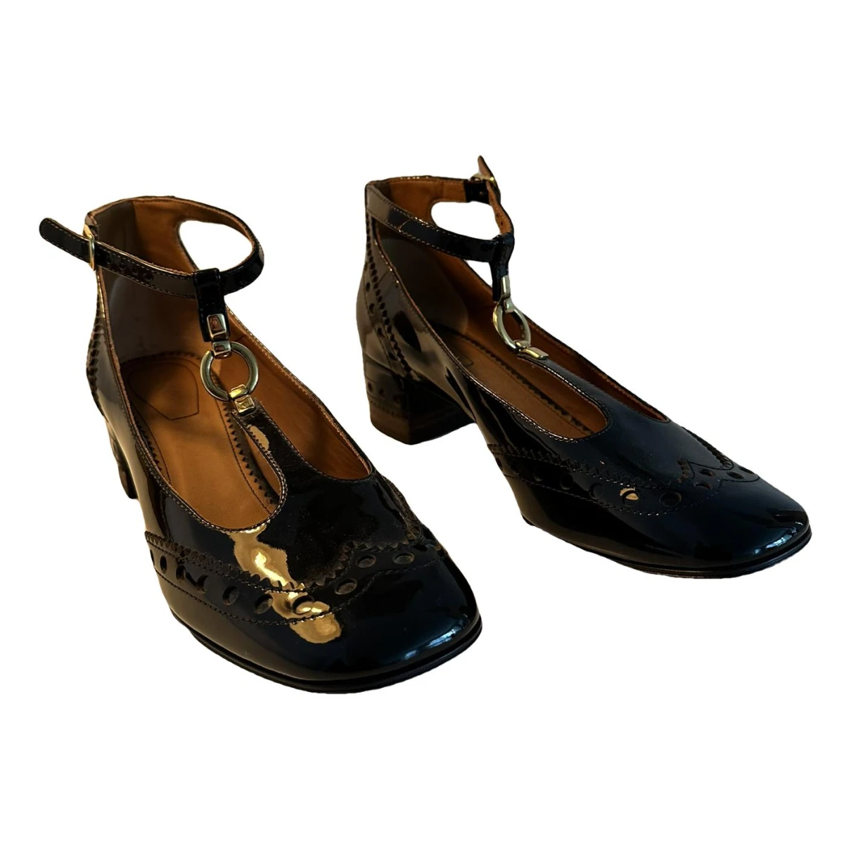 Pre-owned Chloé Patent Leather Heels In Brown