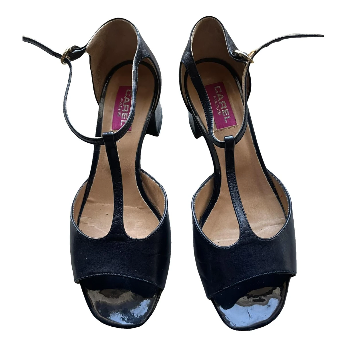 Pre-owned Carel Leather Sandals In Blue