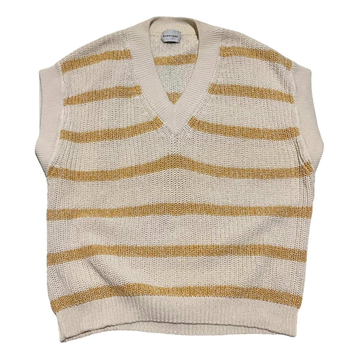 Pre-owned Scaglione Knitwear & Sweatshirt In Ecru