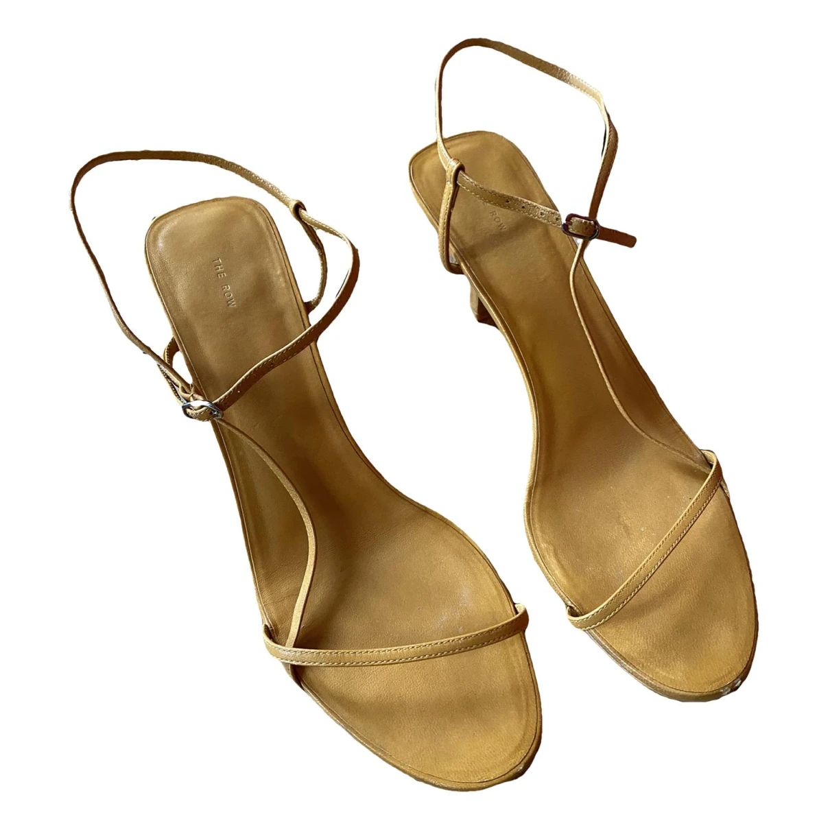 Pre-owned The Row Bare Leather Sandal In Yellow