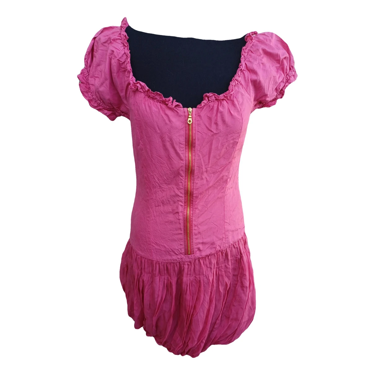 Pre-owned Kenzo Silk Mini Dress In Pink
