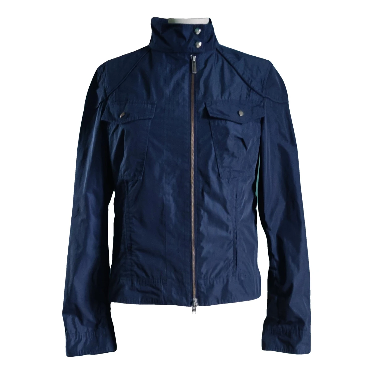 Pre-owned Add Jacket In Navy