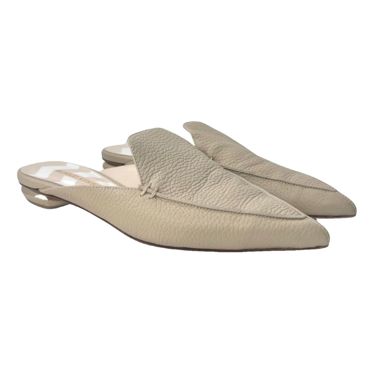 Pre-owned Nicholas Kirkwood Leather Mules & Clogs In Camel