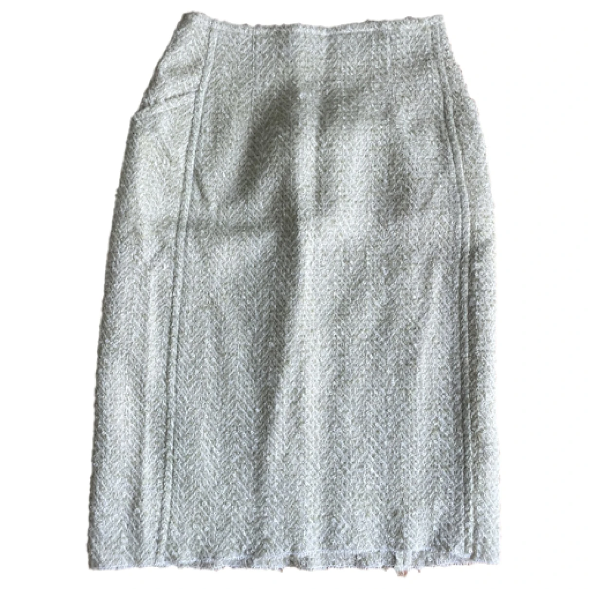 Pre-owned Courrã¨ges Wool Mid-length Skirt In Green