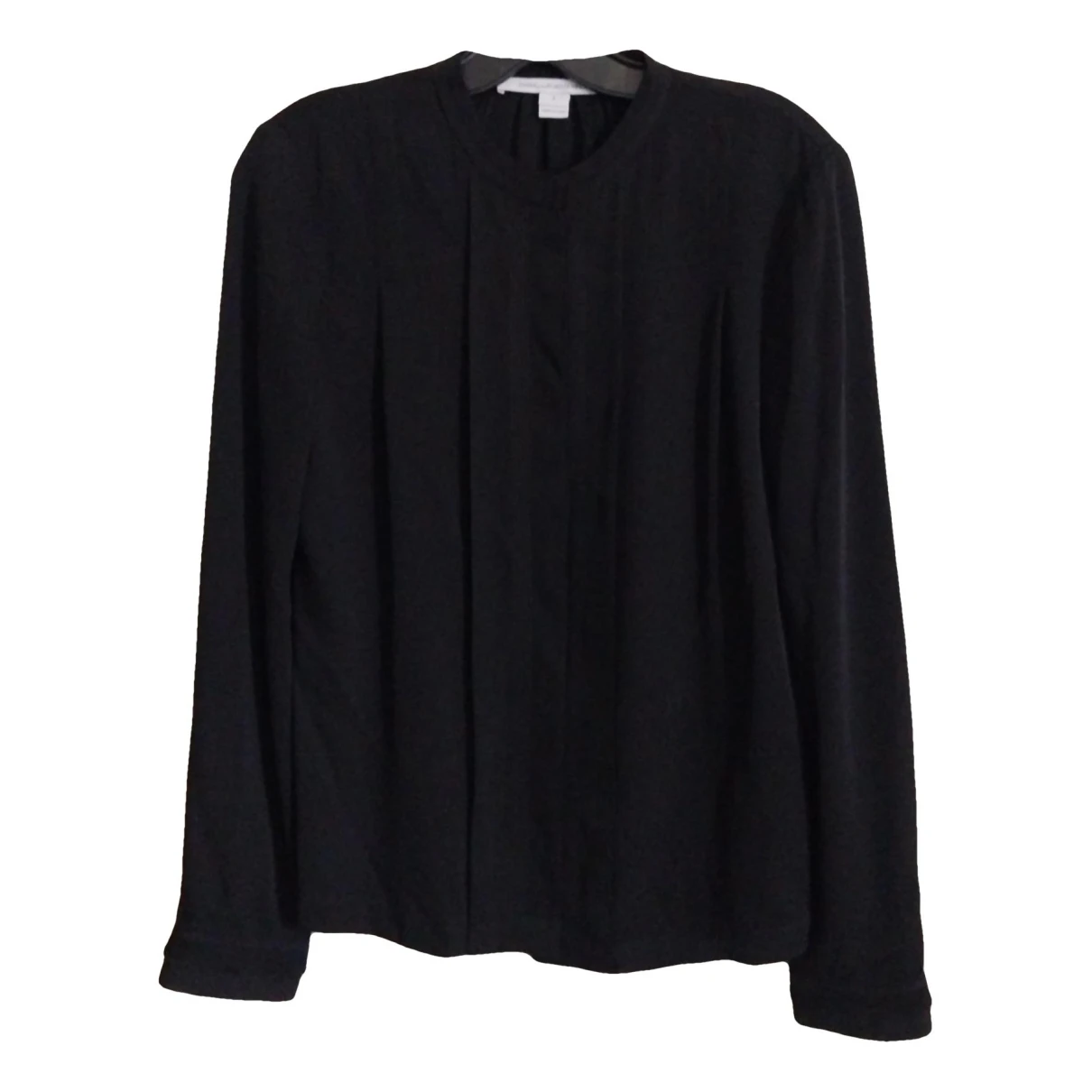 Pre-owned Diane Von Furstenberg Silk Blouse In Black