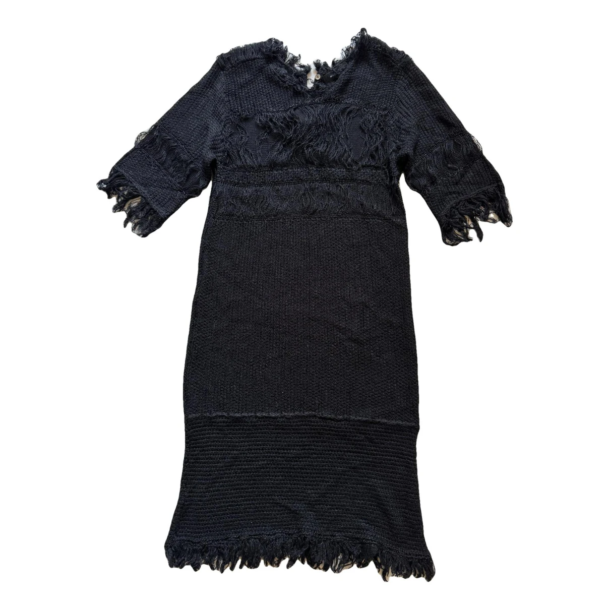 Pre-owned Isabel Marant Linen Mini Dress In Black