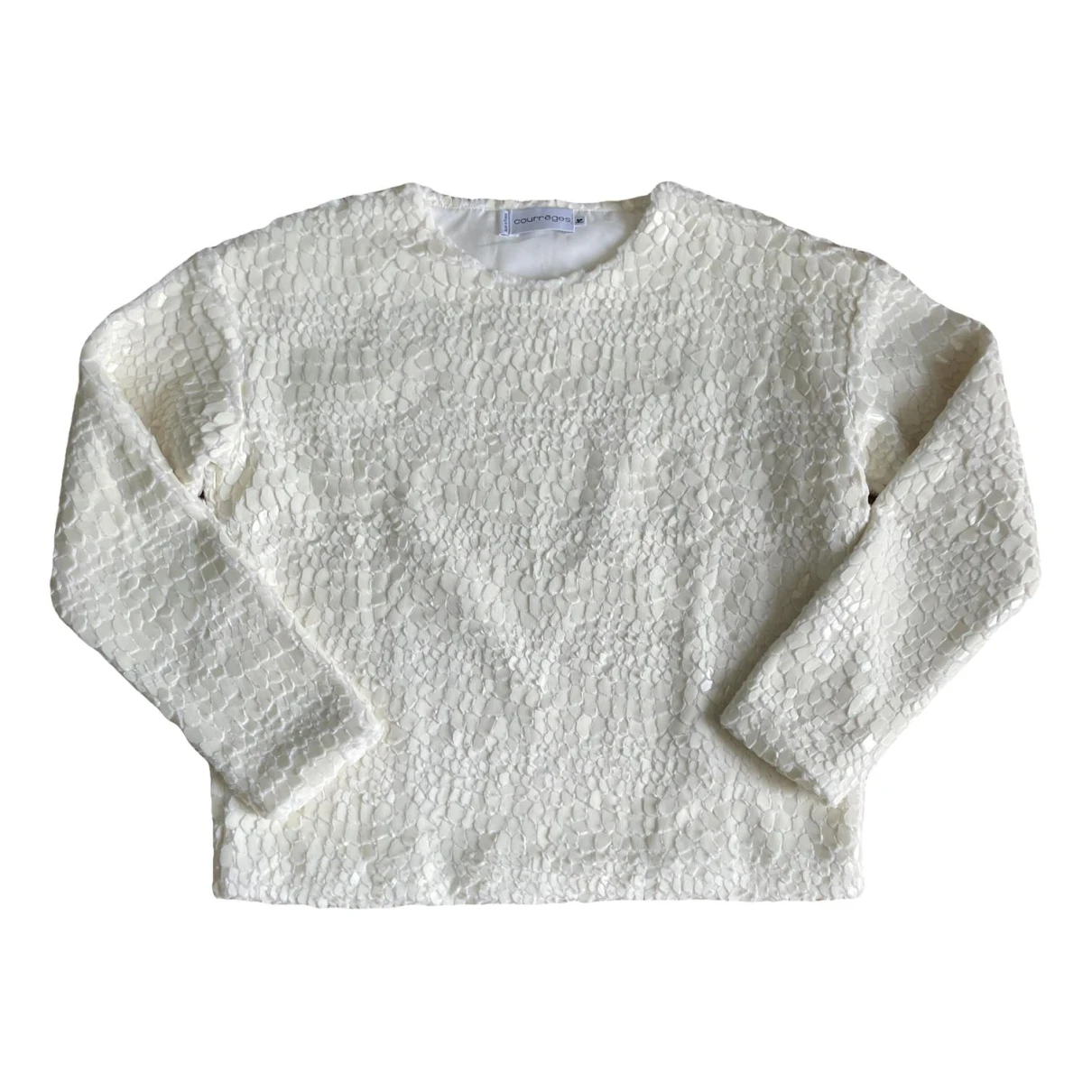 Pre-owned Courrã¨ges Knitwear In White
