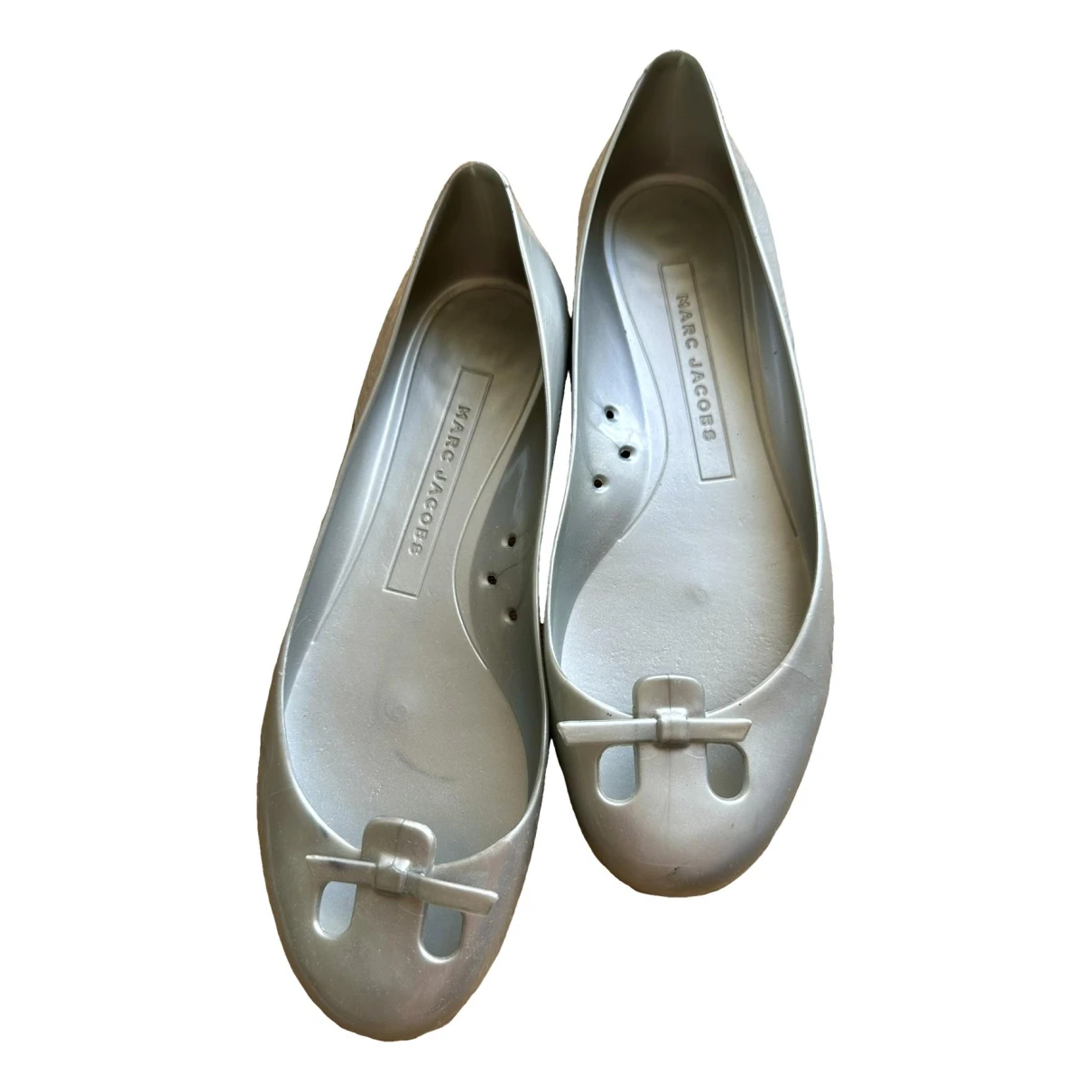 Pre-owned Marc Jacobs Ballet Flats In Grey
