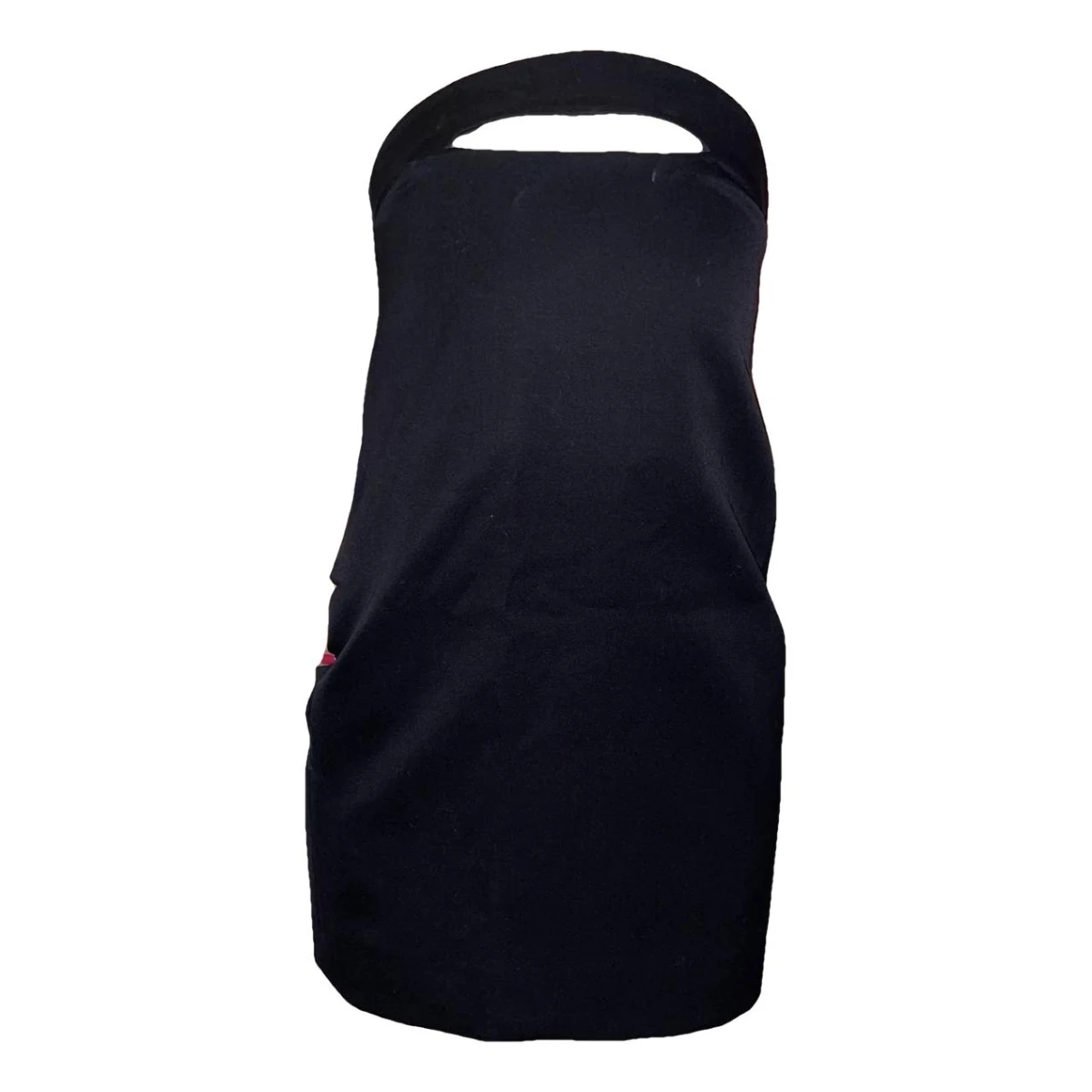 Pre-owned Saint Laurent Wool Mini Dress In Black