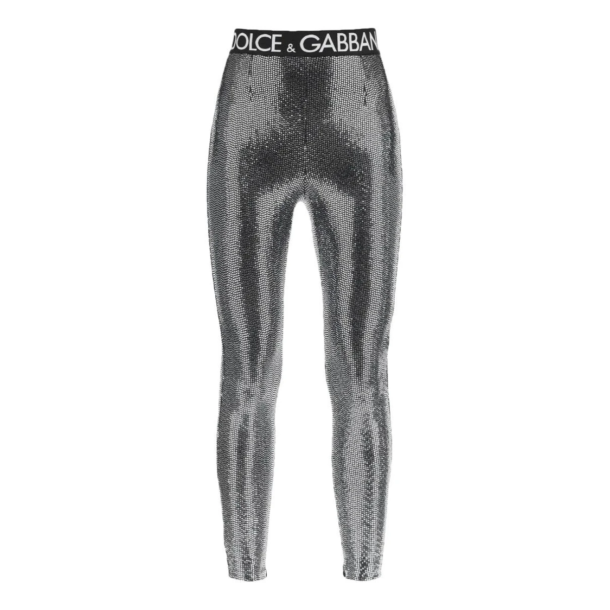 Pre-owned Dolce & Gabbana Leggings In Grey