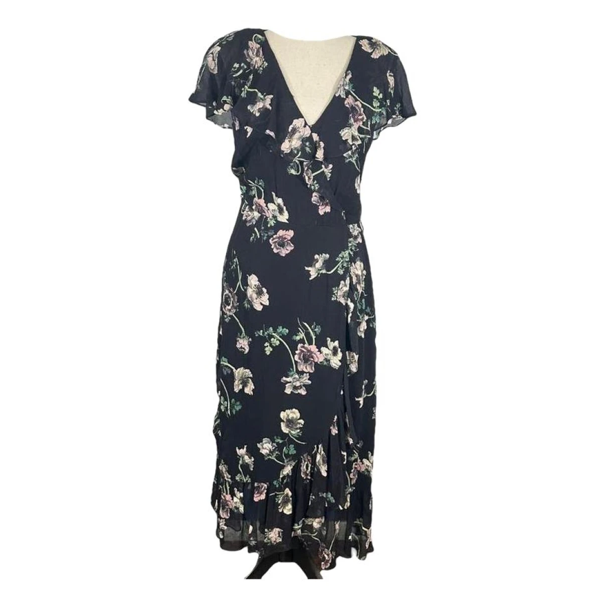 Pre-owned Paige Silk Mid-length Dress In Black