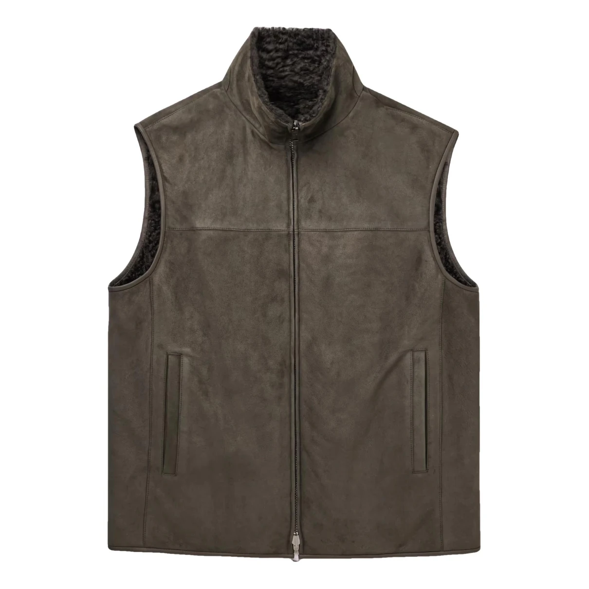 Pre-owned Loro Piana Shearling Vest In Brown