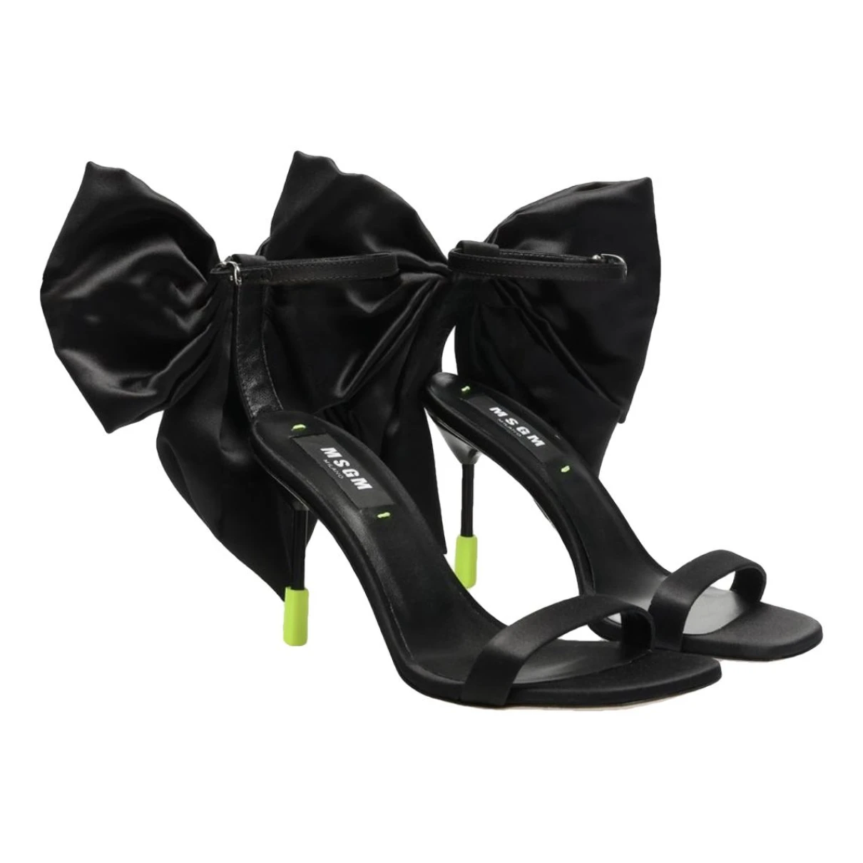 Pre-owned Msgm Sandals In Black