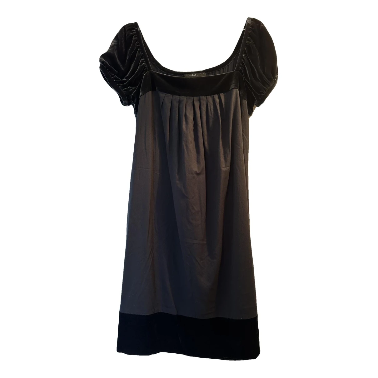 Pre-owned Laundry By Shelli Segal Velvet Mini Dress In Black