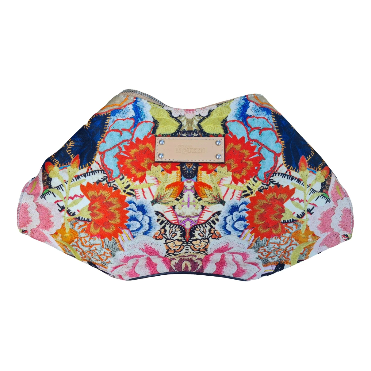 Pre-owned Alexander Mcqueen Manta Silk Handbag In Multicolour