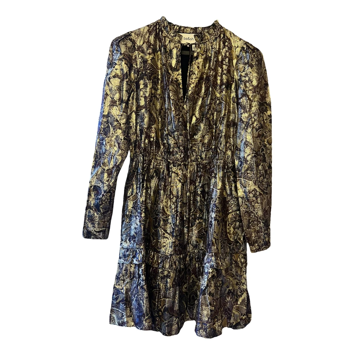 Pre-owned Ba&sh Mid-length Dress In Gold