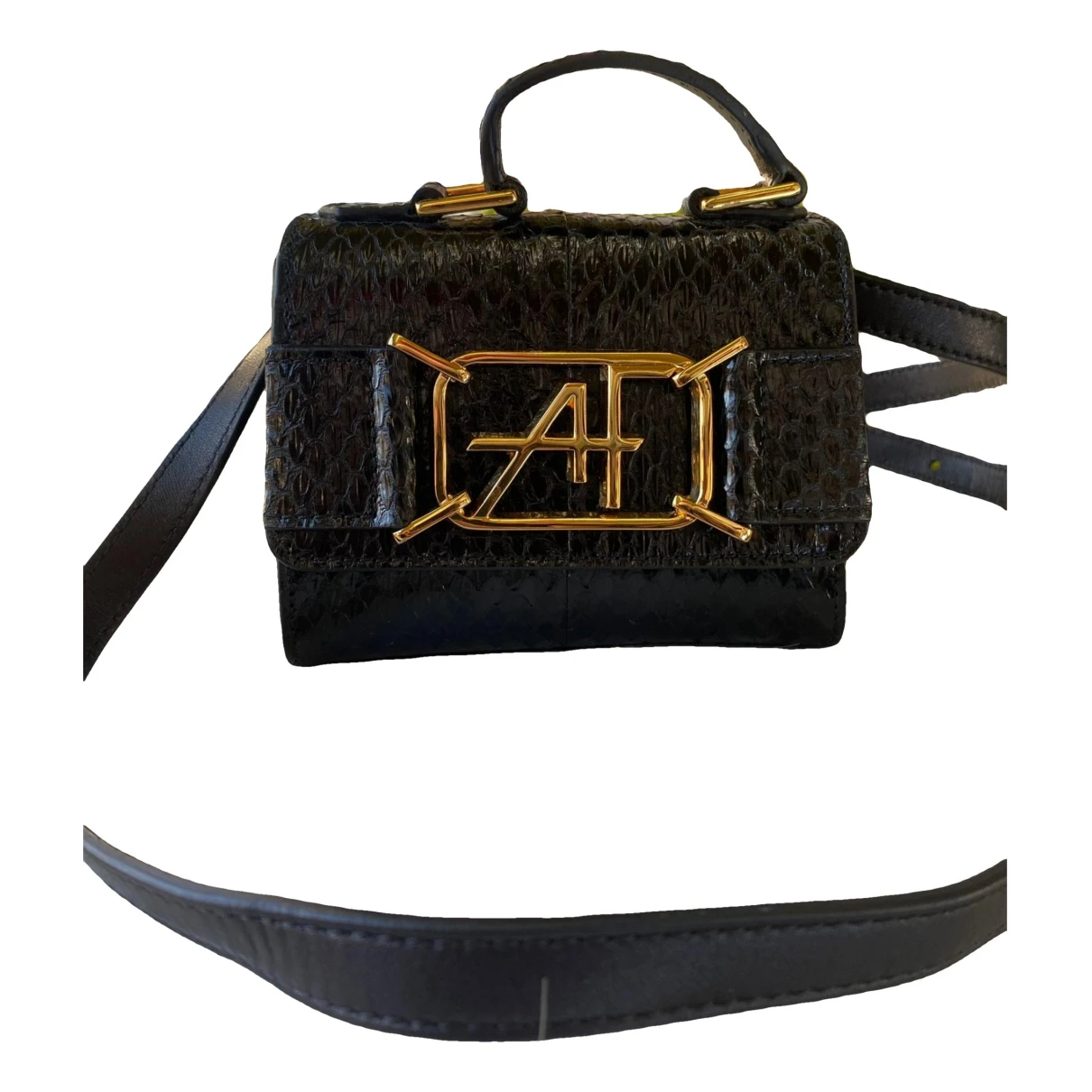 Pre-owned Alberta Ferretti Leather Crossbody Bag In Black
