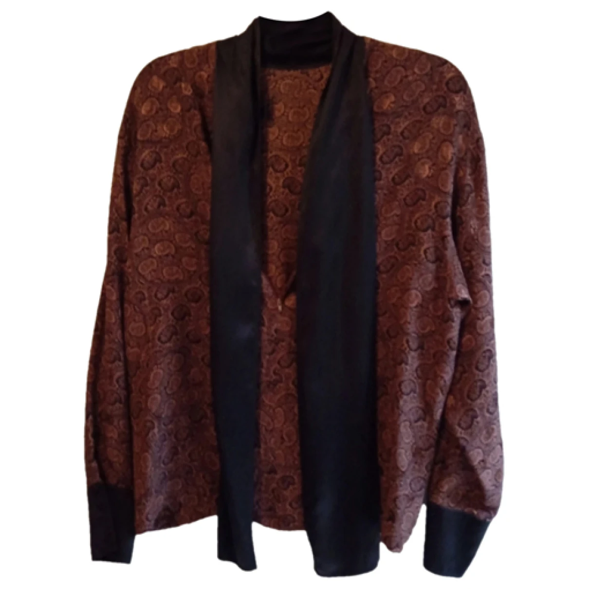 Pre-owned Genny Silk Blouse In Brown
