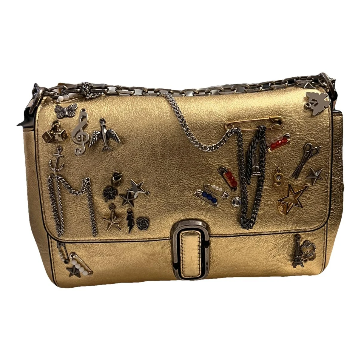Pre-owned Marc Jacobs Leather Handbag In Gold