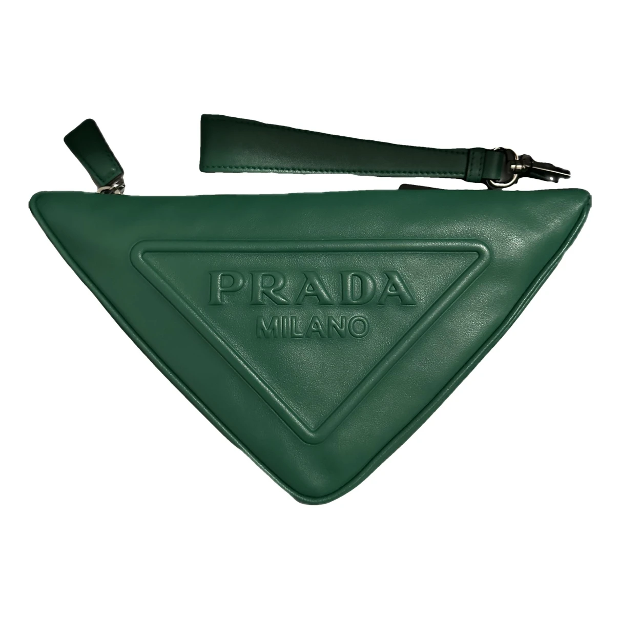 Pre-owned Prada Leather Bag In Green