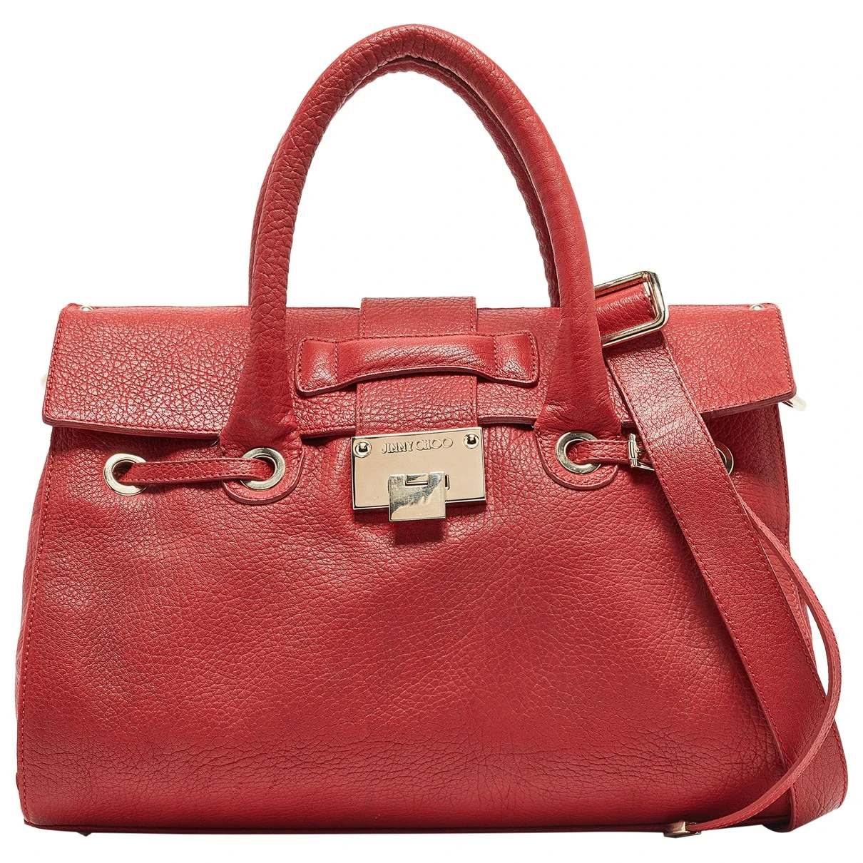 Pre-owned Jimmy Choo Leather Bag In Red