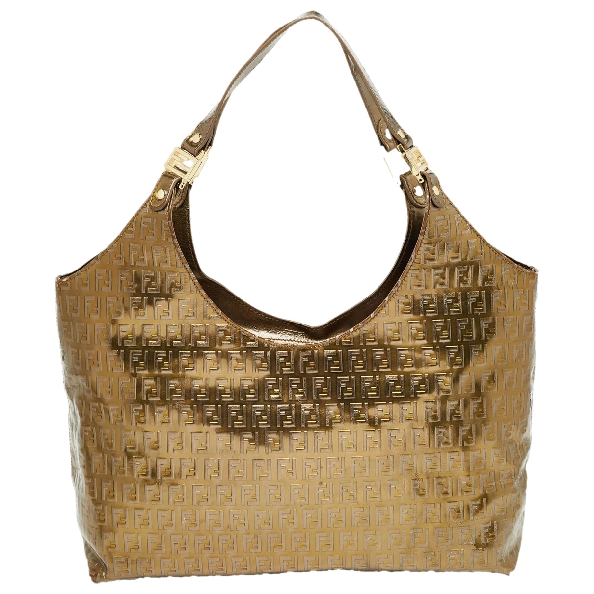 Pre-owned Fendi Patent Leather Tote In Metallic
