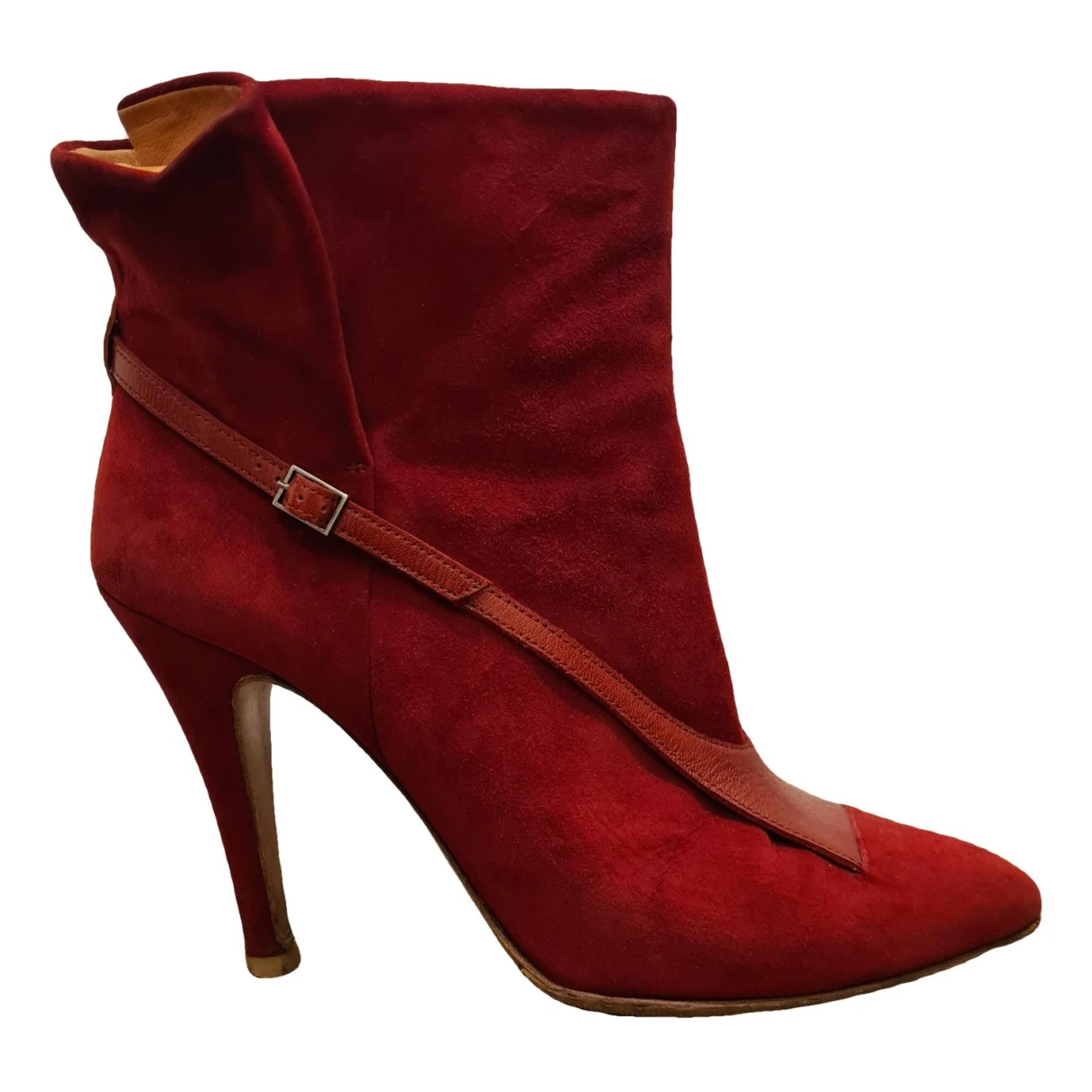 Pre-owned Maison Margiela Boots In Red