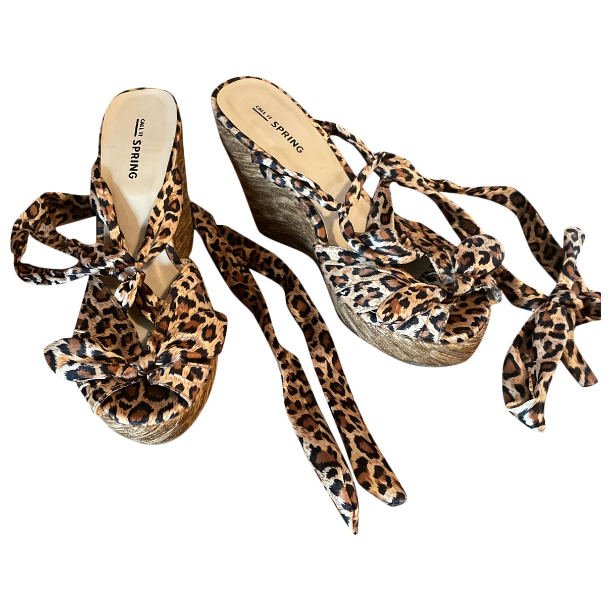 Pre-owned Spring Court Glitter Sandals In Other