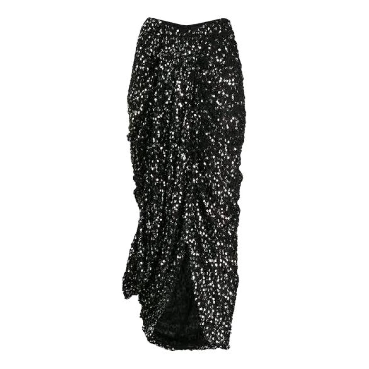 Pre-owned Isabel Marant Glitter Mid-length Skirt In Black