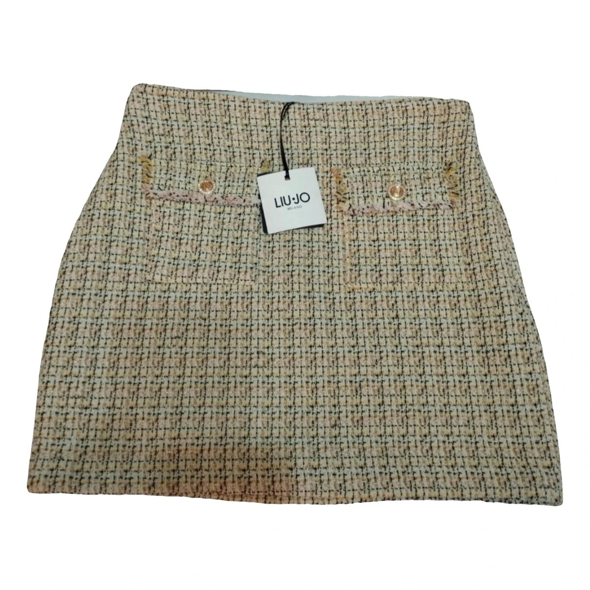 Pre-owned Liujo Mini Skirt In Beige