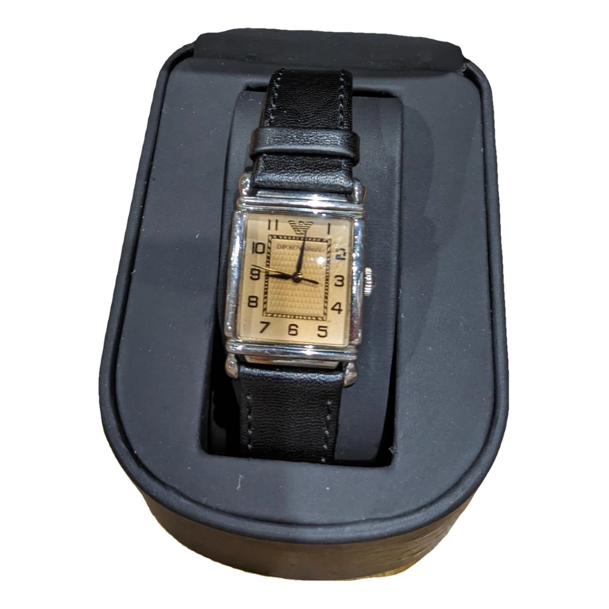 Pre-owned Emporio Armani Watch In Beige