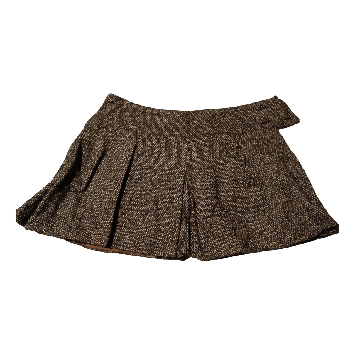 Pre-owned Patrizia Pepe Wool Mini Skirt In Brown